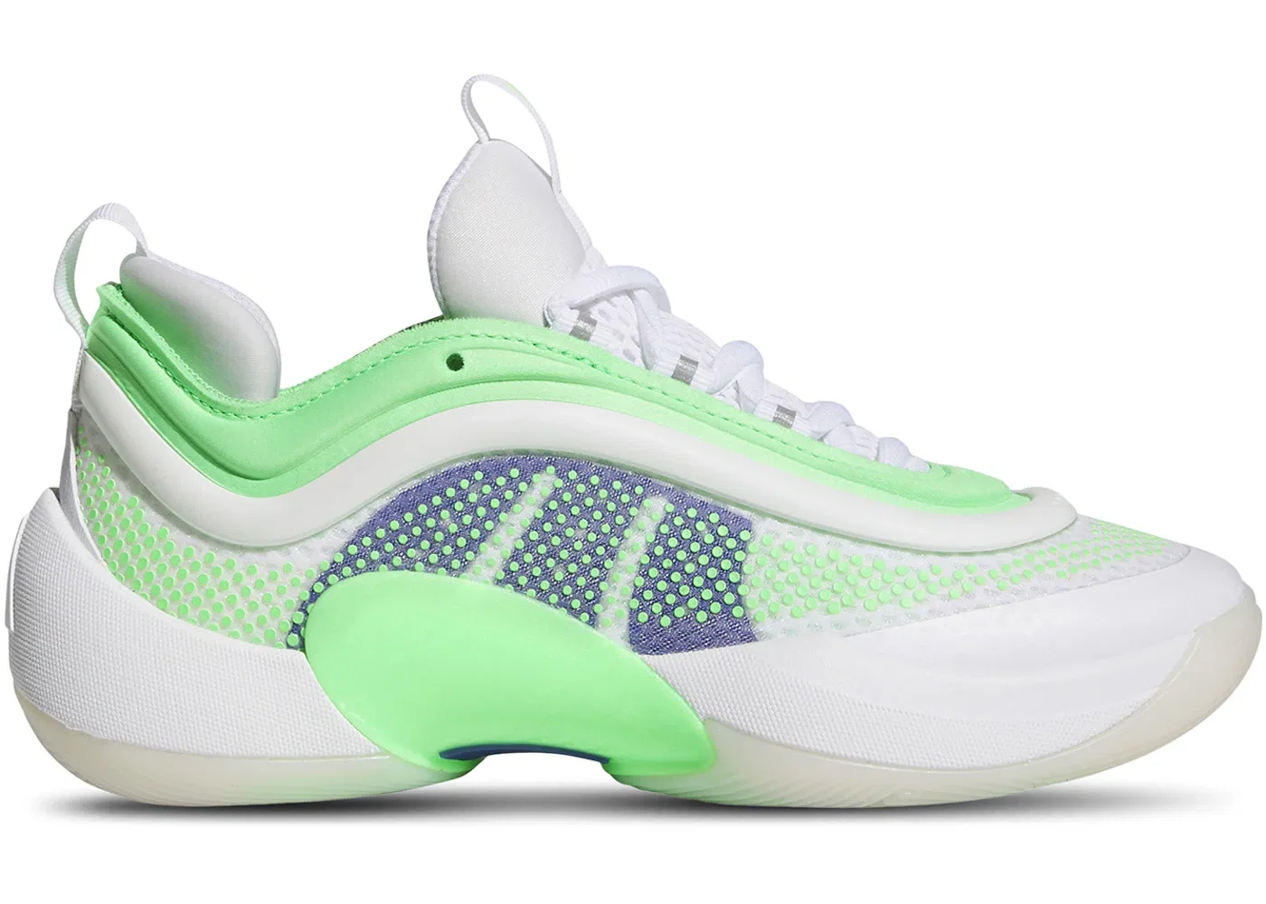 Детские кроссовки для мальчиков баскетбольные Adidas D.O.N. Issue #6, Cloud White Screaming Green Lucid Blue