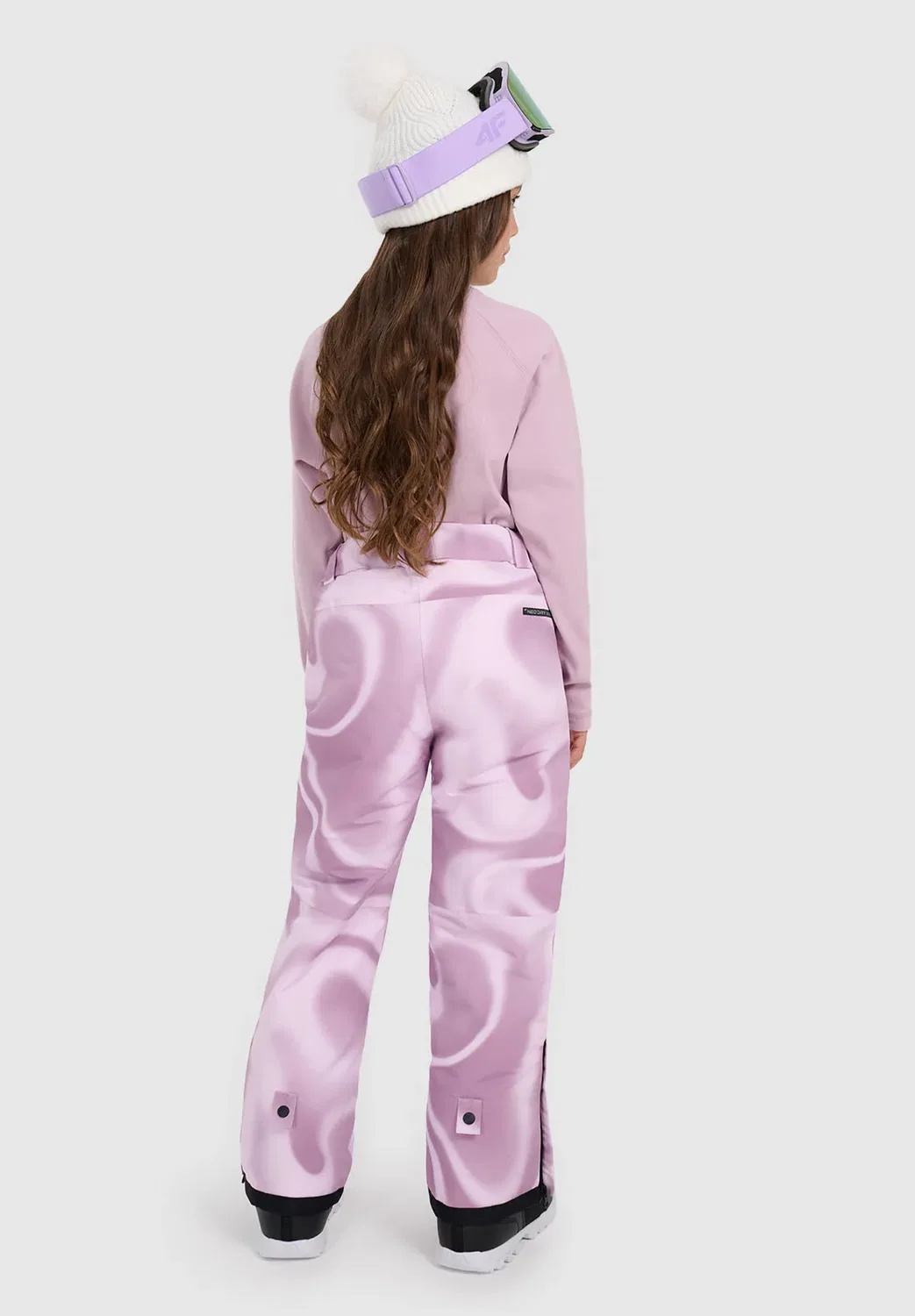 Spodnie Snowboardowe Membrana 10000 Dziewczęce - многоцветный - зимние штаны 4F, Pink-Purple — фото 3