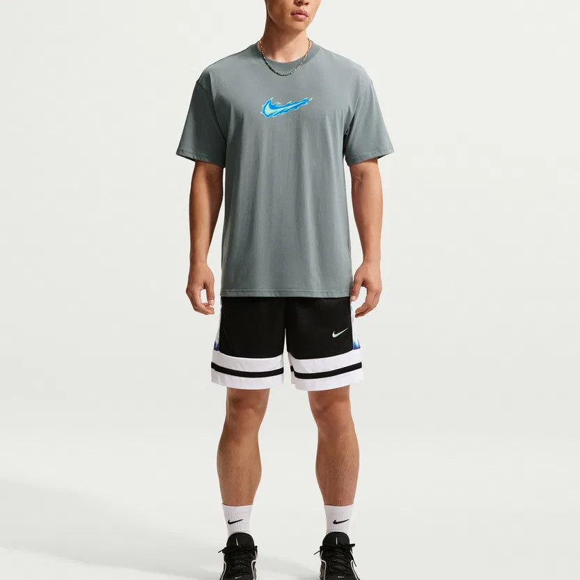 Футболка с круглым вырезом, прямая посадка, Nike, Gray — фото 4