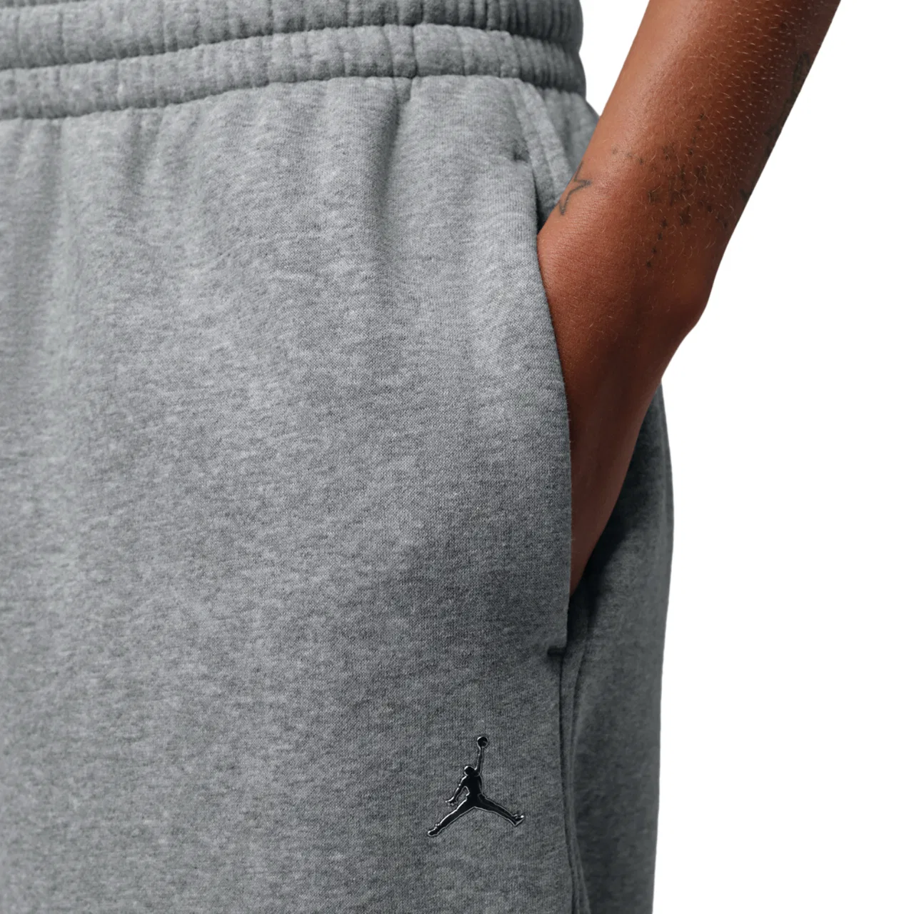 Женские брюки свободного кроя из футера с широкими штанинами Jordan Brooklyn Fleece, Dk Grey Heather — фото 4