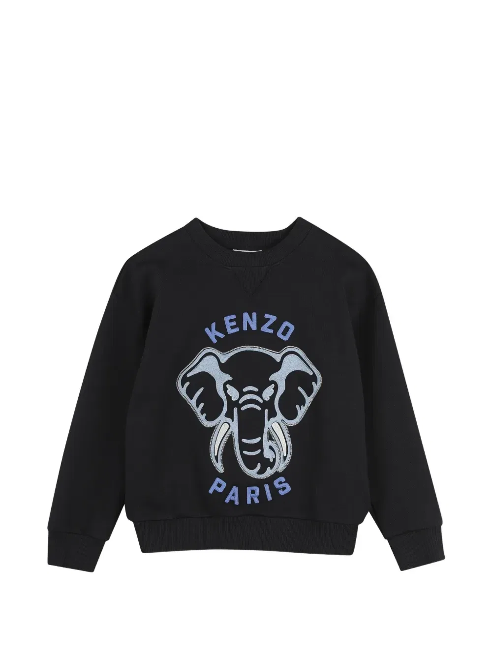Толстовка с вышивкой Elephant Kenzo Kids, черный