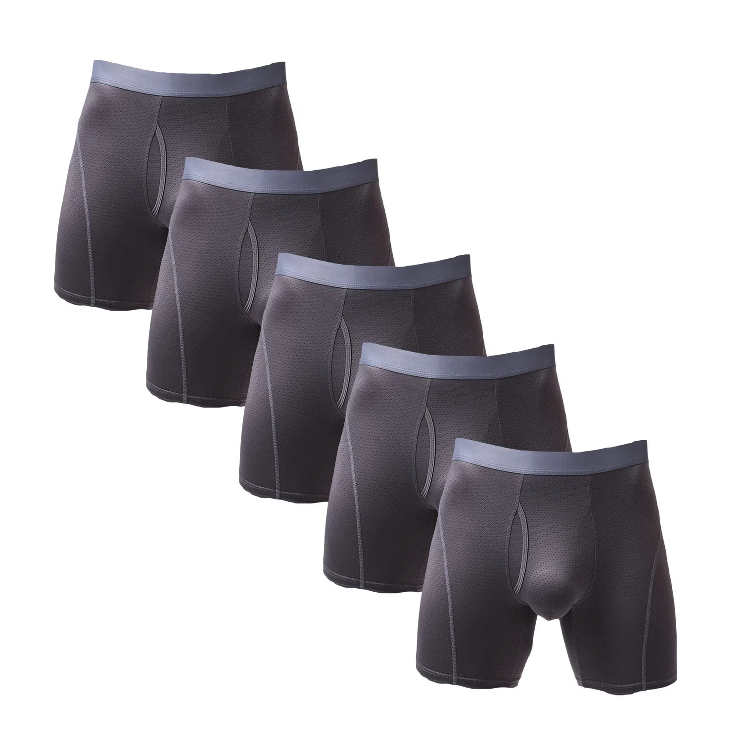 Мужские боксеры с сетчатой вставкой Convex Mesh, Grey, 5 Pieces
