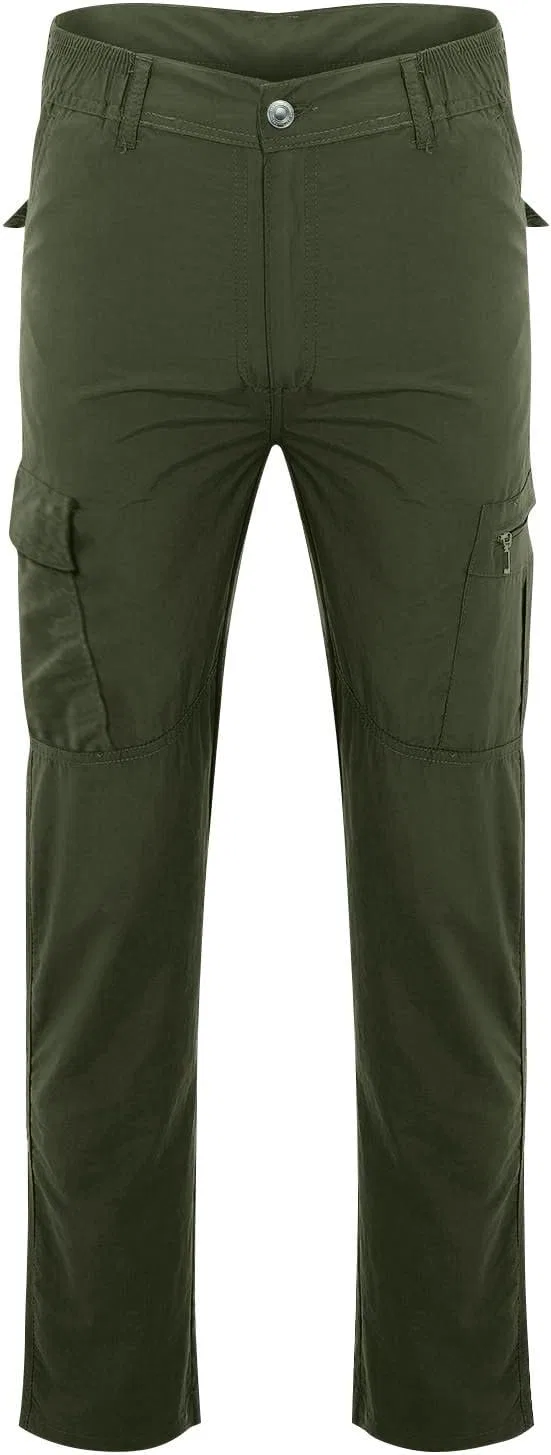Мужские карго-брюки с зауженным низом, модель Cargo Work Pants, зелёный — фото 4