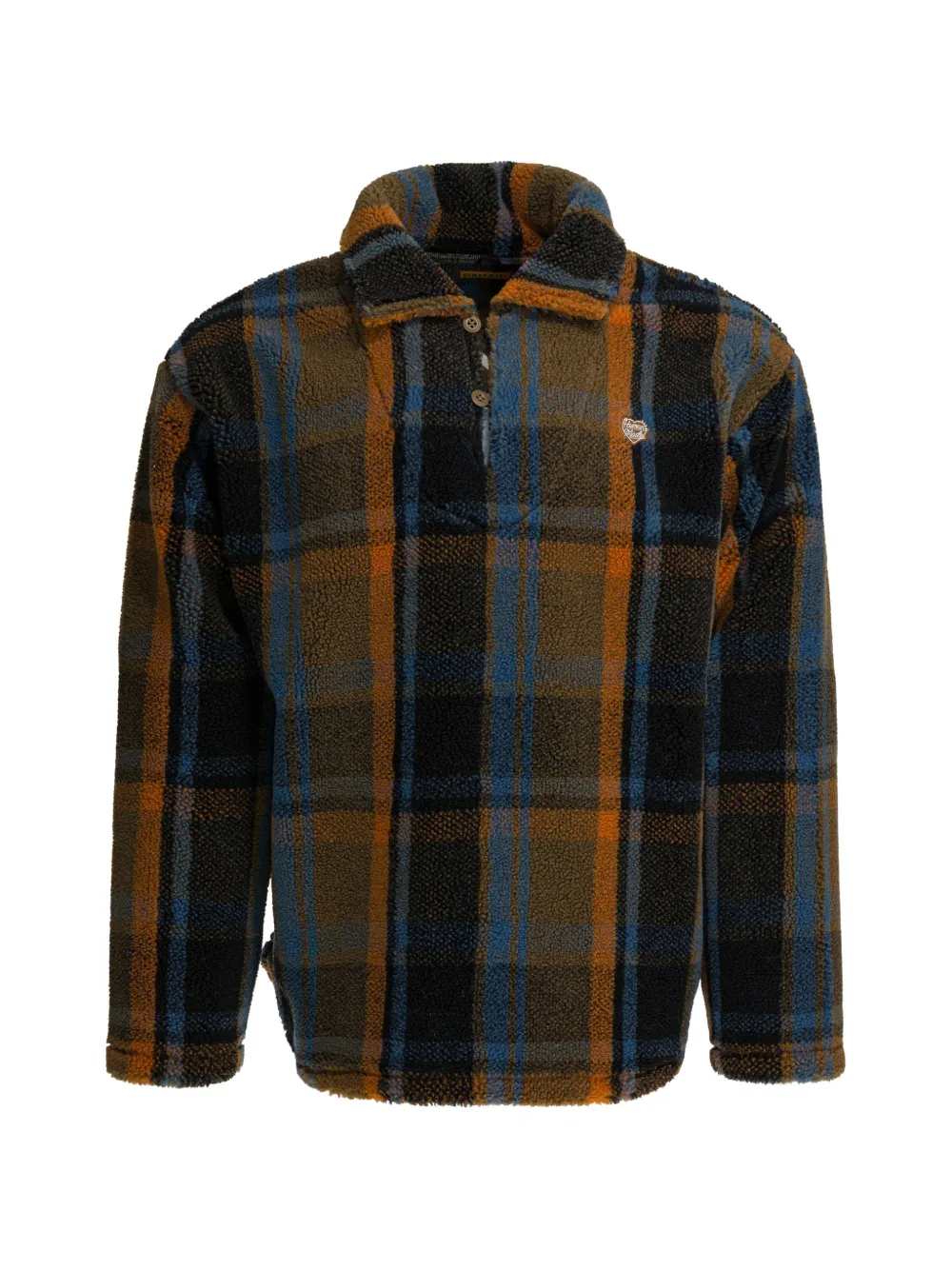 

Клетчатый свитер на пуговицах Human Made, коричневый