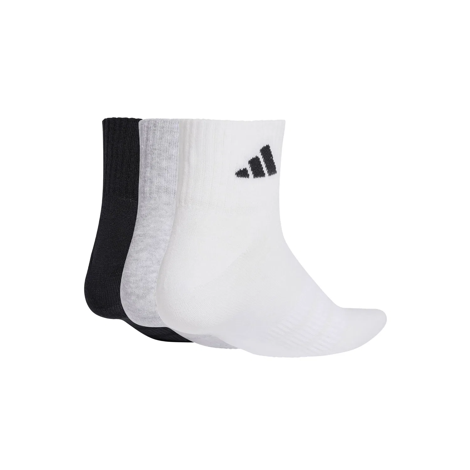 Мужские короткие носки-следы с поддержкой свода стопы Adidas Originals, Black/Gray/White — фото 2