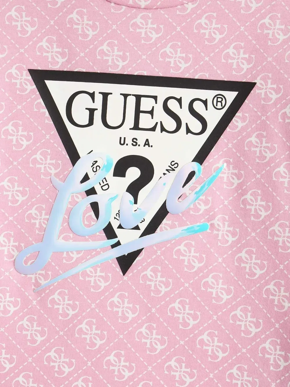 Футболка GUESS Kids, розовый — фото 3