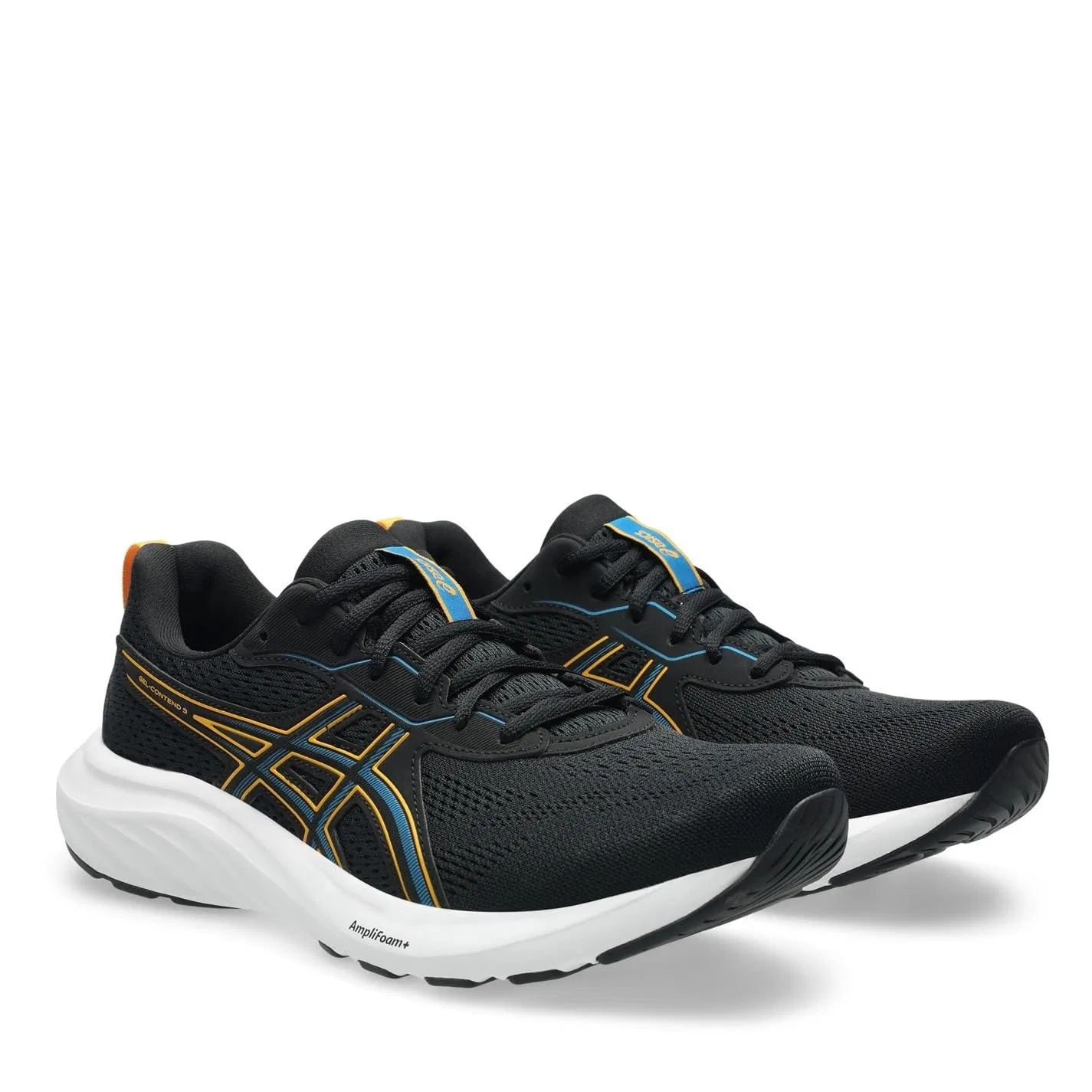 Детские кроссовки для мальчиков с принтом Gel-contend 9 ASICS, Black Yamabuki — фото 4