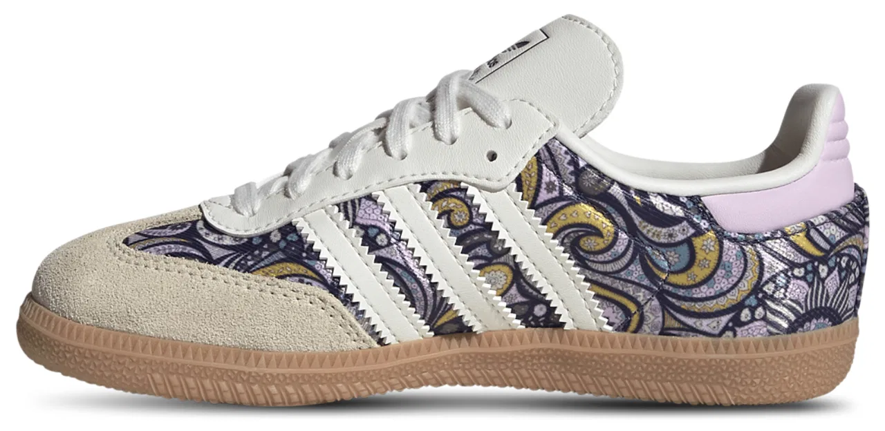Кроссовки для мальчиков Samba OG Adidas Originals x Liberty London, цвет Core White/Orchid Fusion/Gum — фото 2