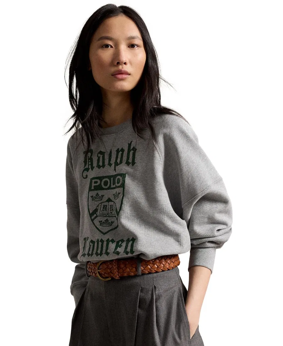 Женский свитшот с принтом Crest Polo Ralph Lauren, League Heather