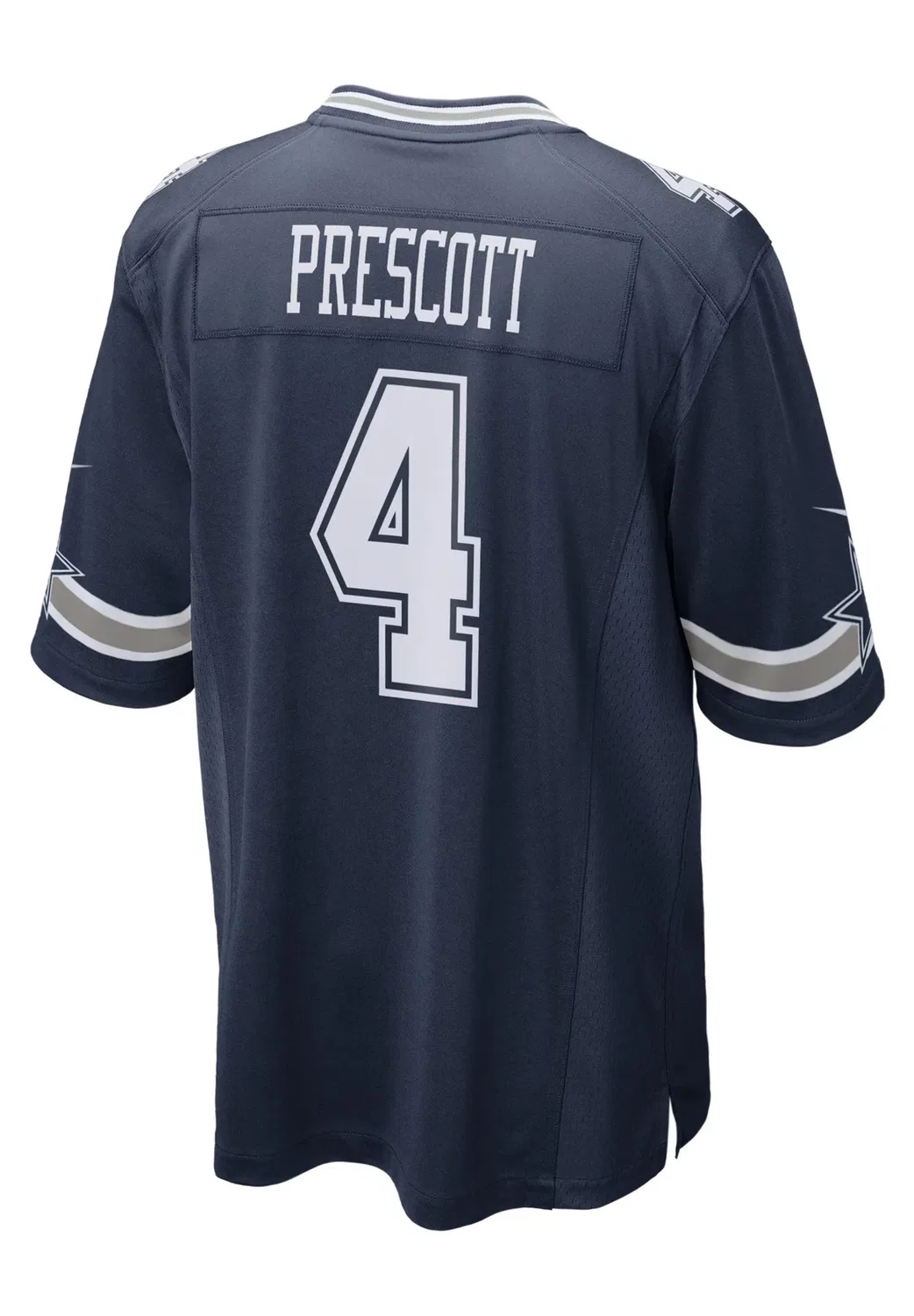 Домашняя игровая футболка Nike Dallas Cowboys Дак Прескотт №4, унисекс - клубный комплект Nike Performance, College Navy — фото 2
