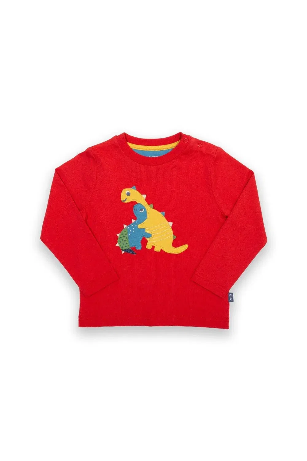 Детская футболка с принтом Dino Hug Kite, Red