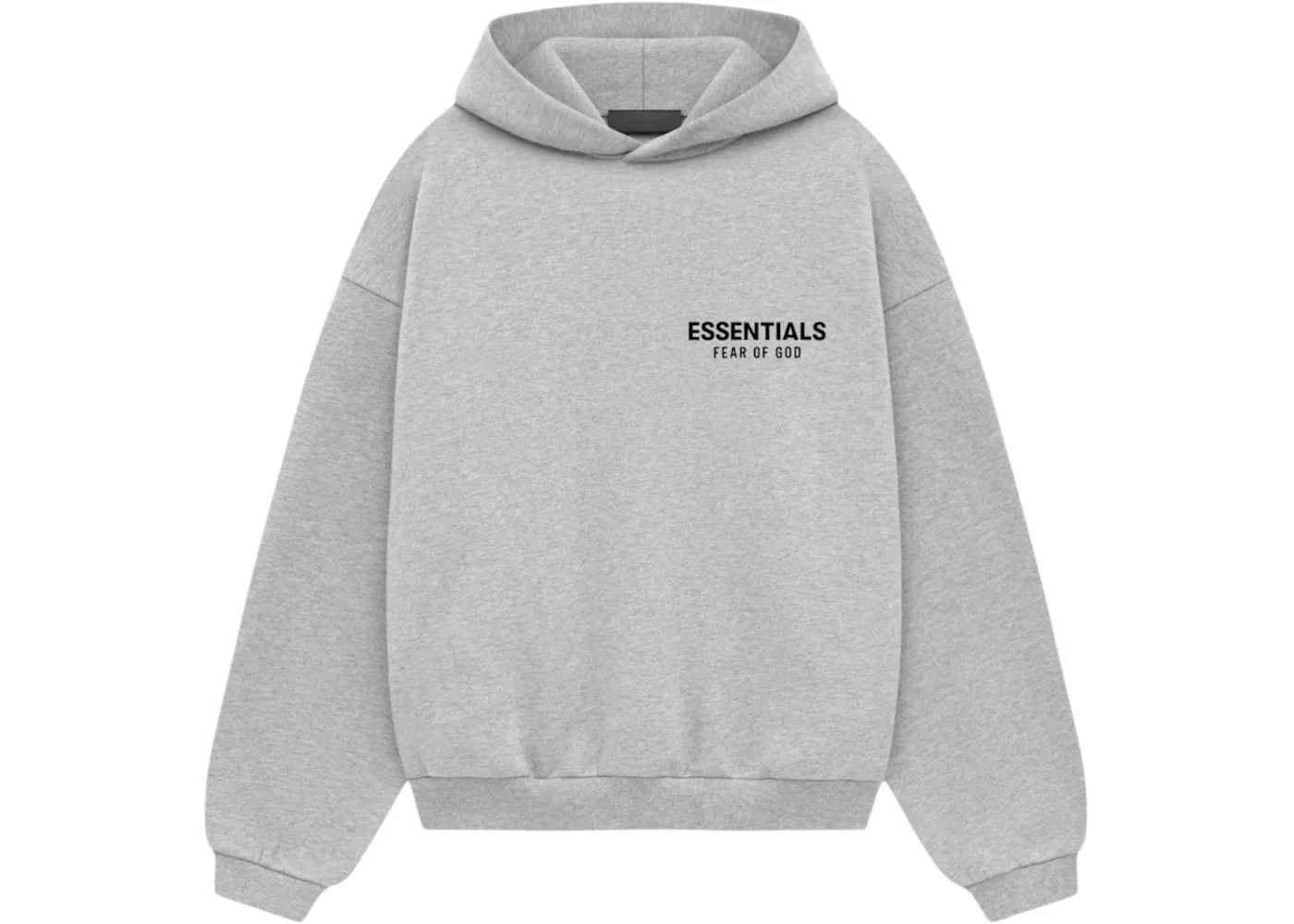 Детский худи из флиса с принтом Hoodie Fear of God, Light Heather Gray
