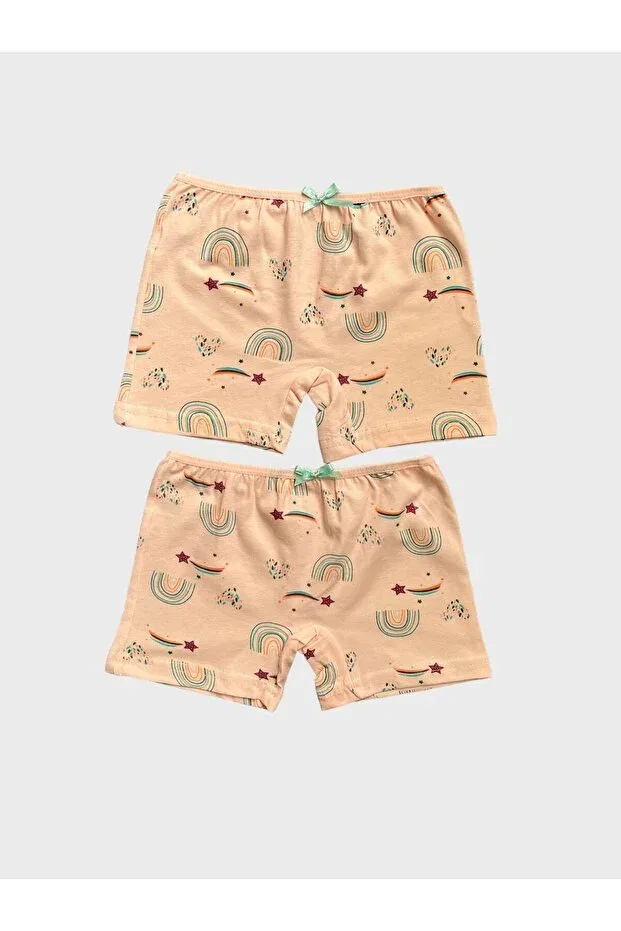 Детский комплект боксеров для девочек с принтом Rainbow Star Patterned Puppy Elmas Kids, Frymouth — фото 2