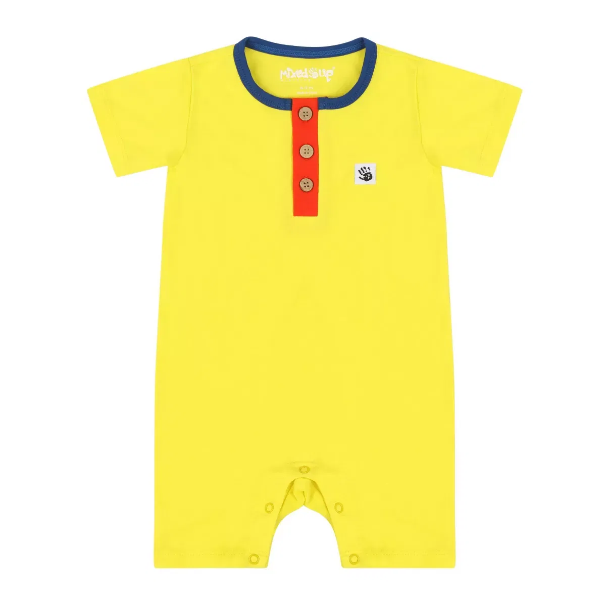 Детский боди-комбинезон с коротким рукавом из хлопка Mixed Up Clothing, Blazing Yellow