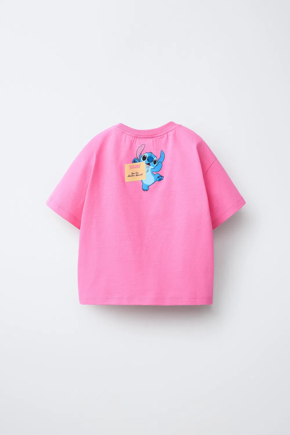Футболка с принтом «Лило и Стич» Disney ZARA, Neon Pink — фото 2