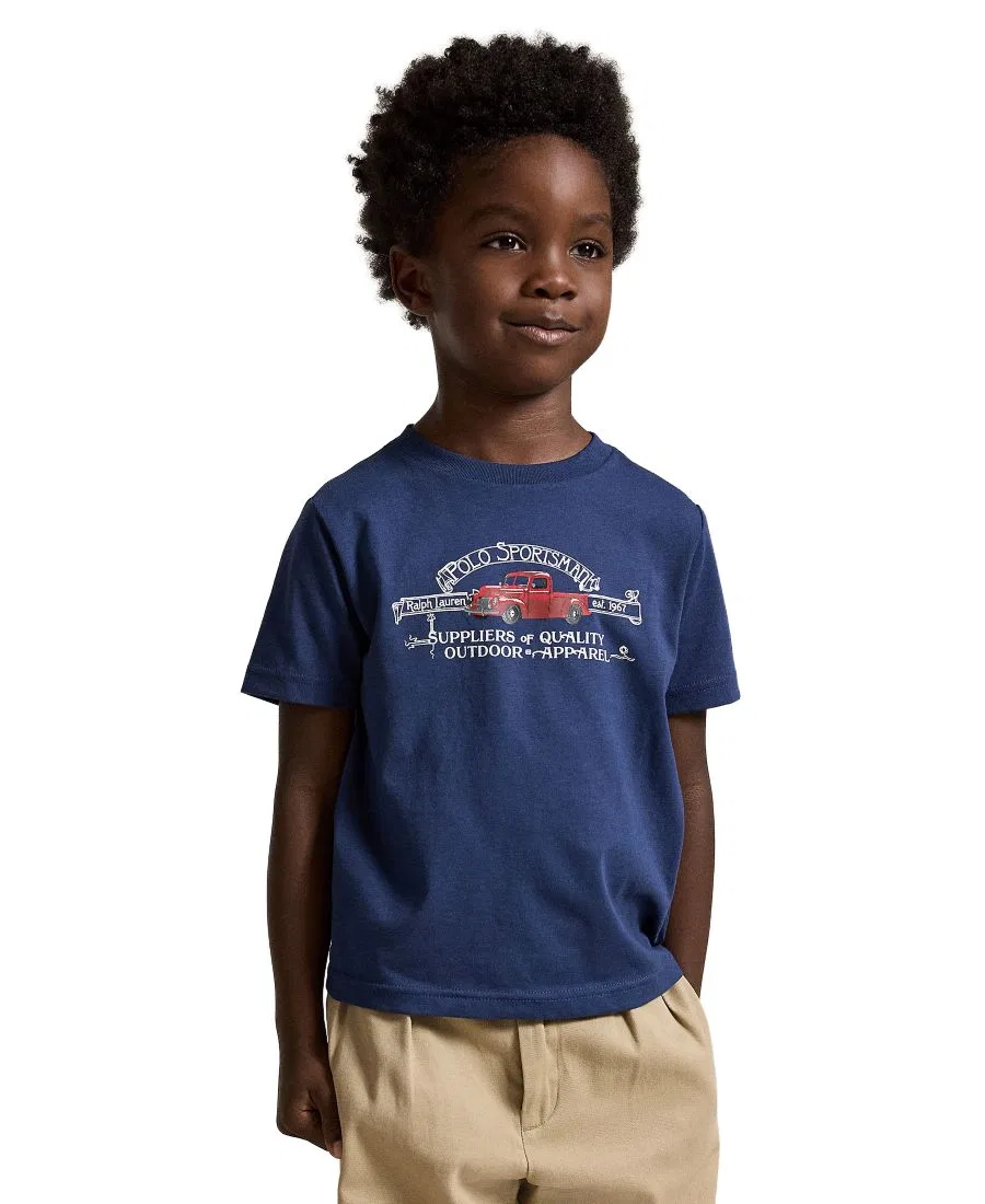 Футболка хлопковая с принтом Polo Sportsman Polo Ralph Lauren, Rustic Navy