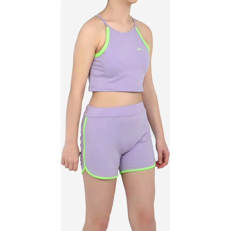 Комплект из футболки и шорт с принтом Slazenger DERORIT, Сиреневый — фото 2