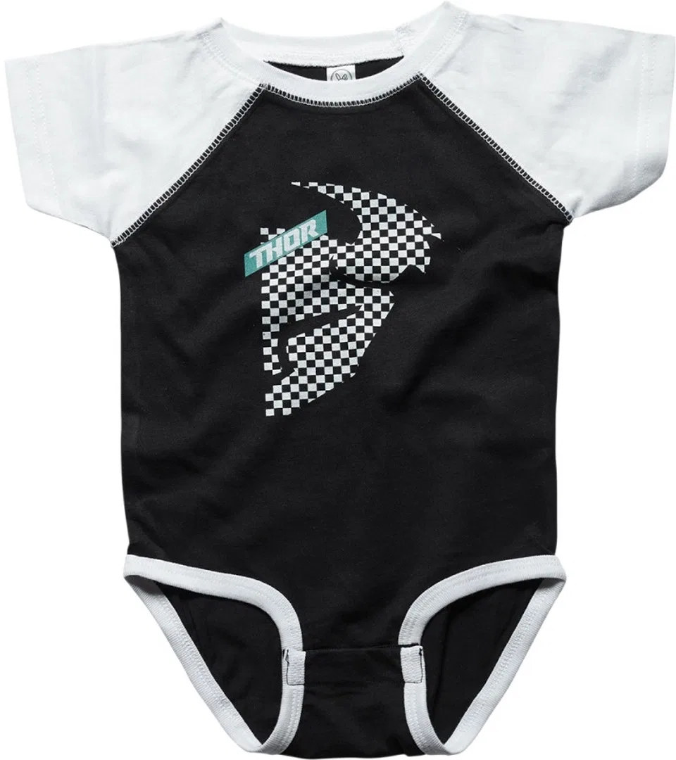 Комбинезон Thor Infant Headchecked Supermini Baby Strampler, 0-6 Monate, schwarz