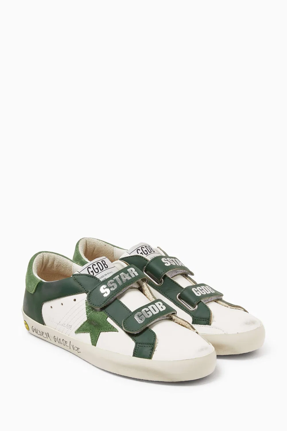 Кроссовки кожаные с замшей Old School Sneakers GOLDEN GOOSE