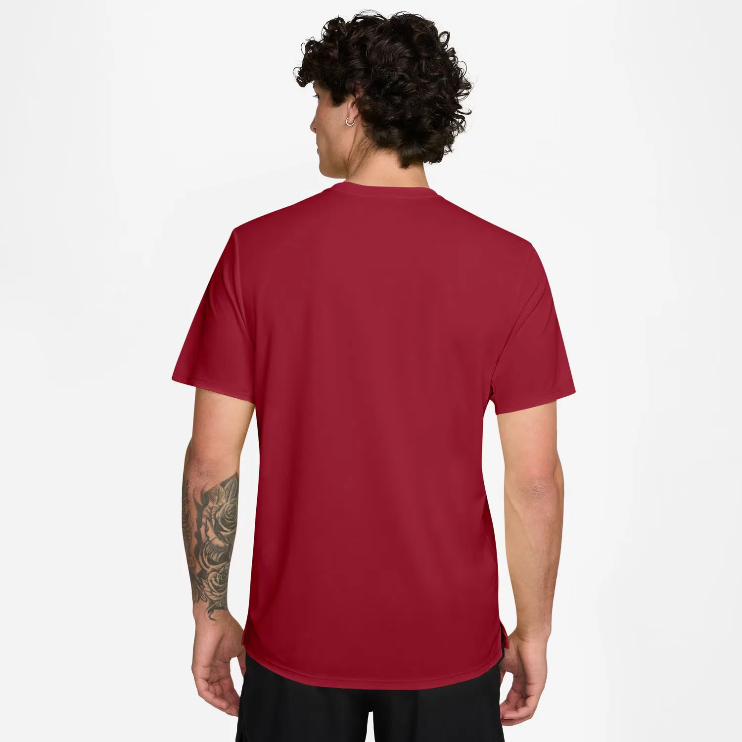 Мужская футболка, M Nk DF Uv Miler SS, Nike, красный — фото 2