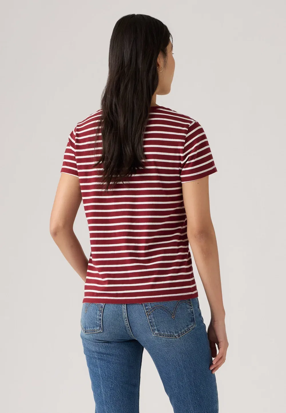 Идеальная футболка с V-образным вырезом и принтом Levi'S, Red/Offwhite — фото 3