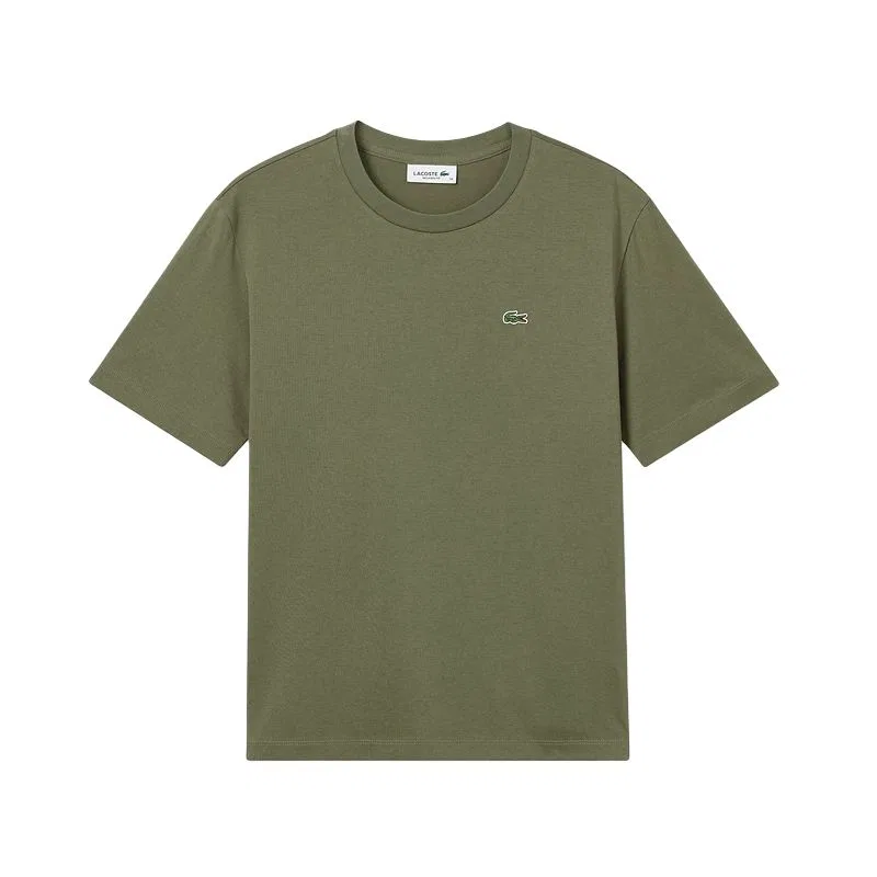 Женская футболка с вышивкой крокодила LACOSTE, Olive