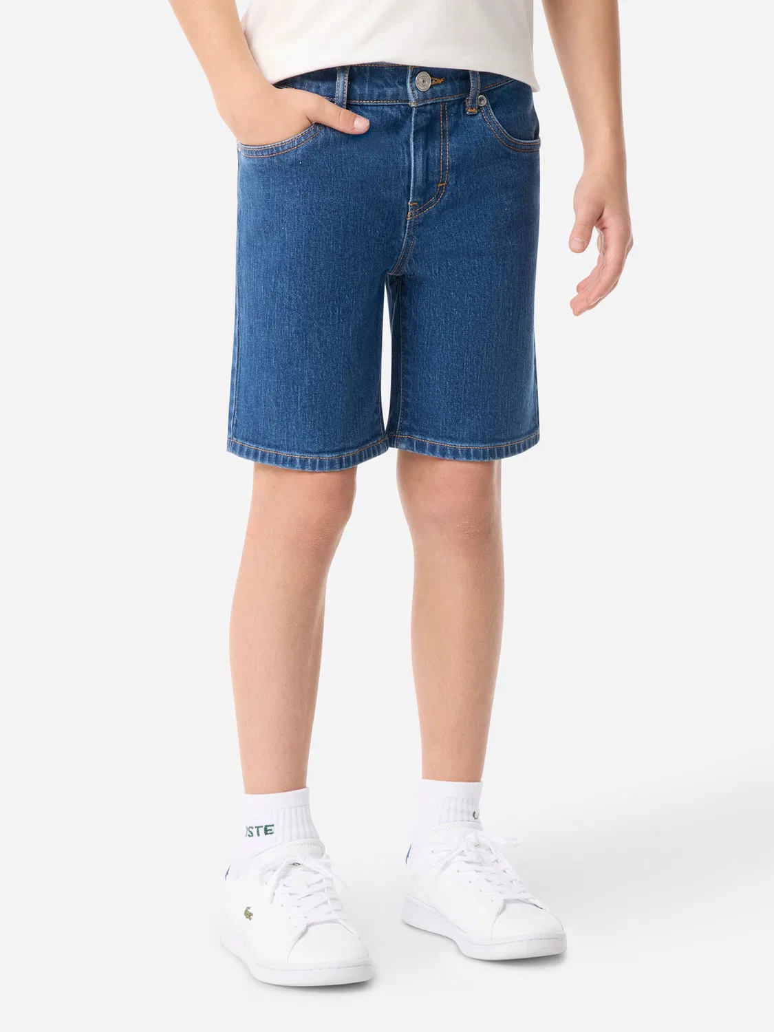 Шорты джинсовые, стрейч Lacoste, синие