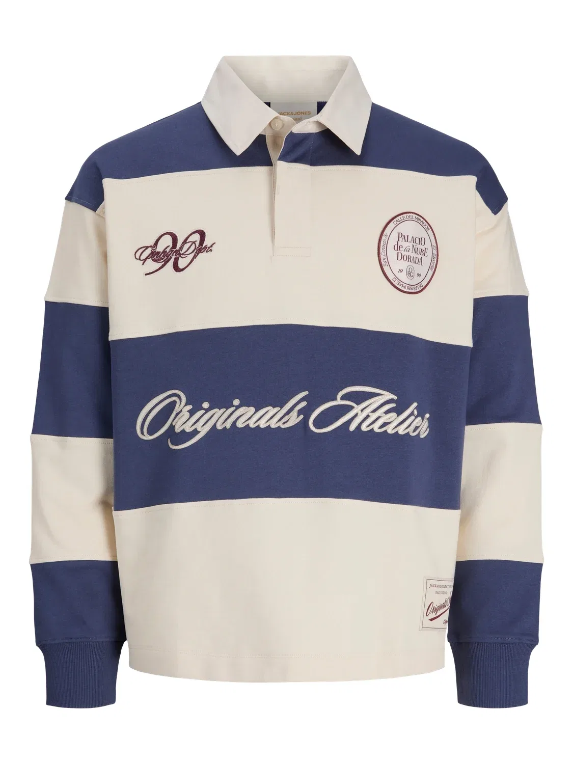 Свитшот с воротником поло Jorsalamanco Rugby Polo Jack & Jones Junior, синий
