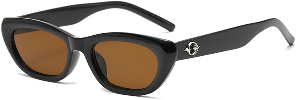 

Женские солнцезащитные очки в винтажном стиле «кошачий глаз», модные ретро-очки для путешествий, солнцезащитные очки для женщин с защитой от УФ-излучения UV400 KTUCN, Black Brown