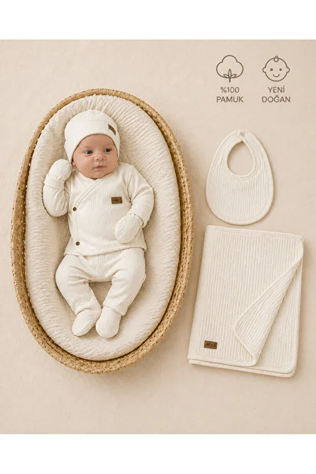 Детский комплект для выписки с текстурой Tifina Kids, Nude Color — фото 2