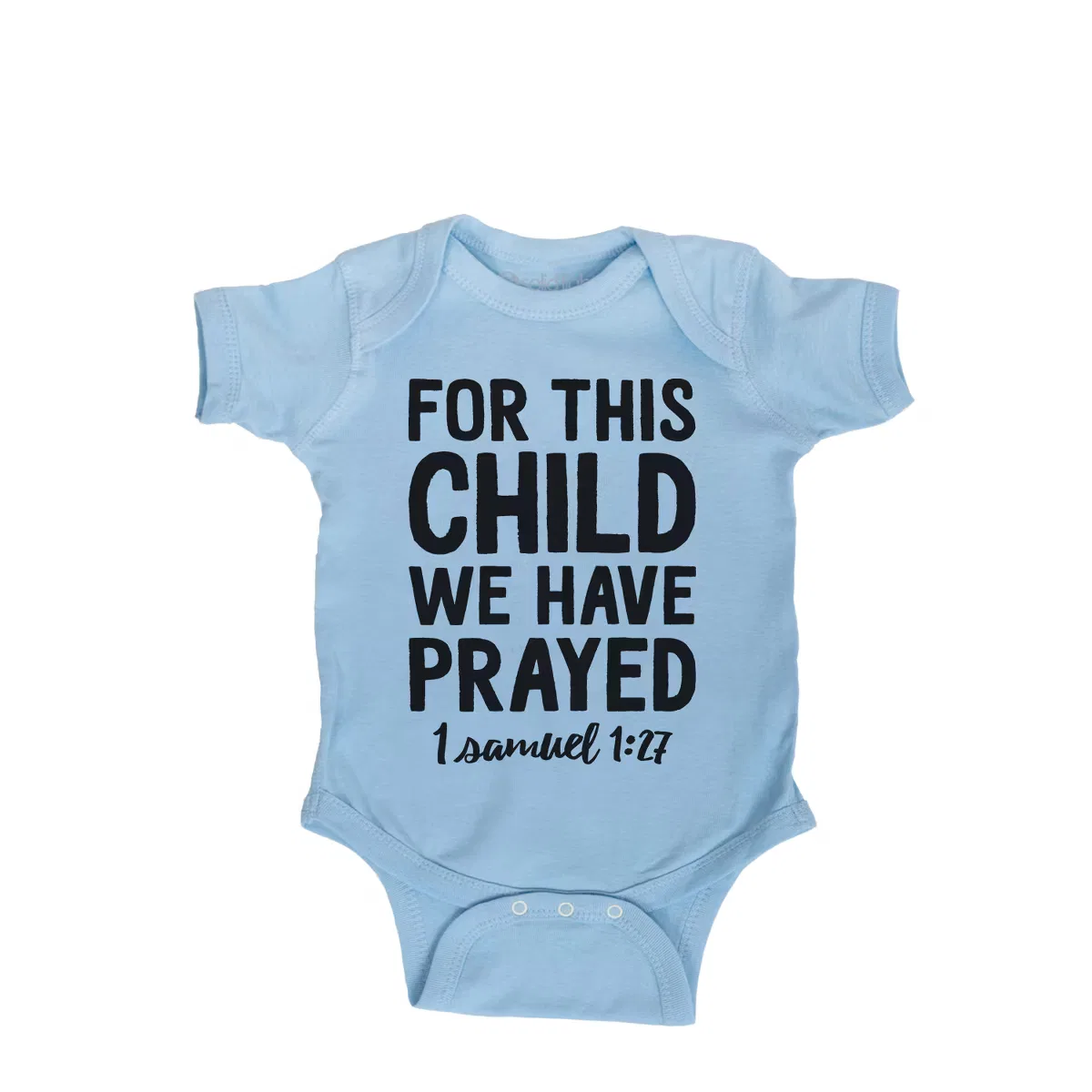 Боди-комбинезон с принтом For This Child We Have Prayed Instant Message, Light Blue