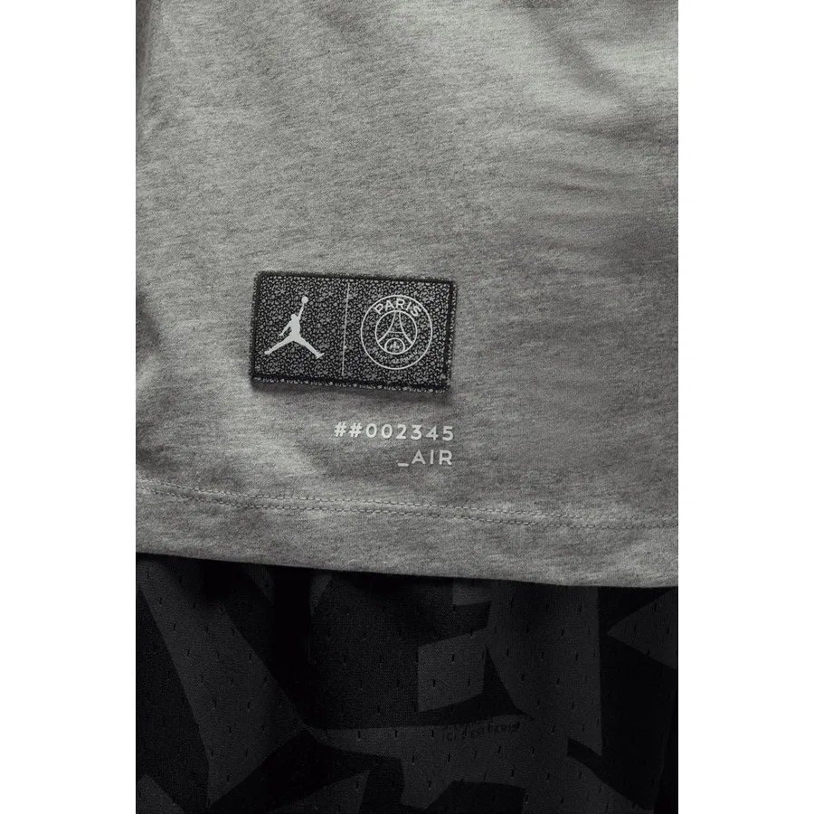 Мужская футболка с графическим принтом Air Jordan Paris Saint Germain Nike, Серый — фото 3