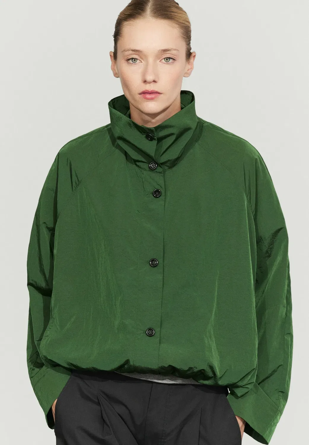 Техническая куртка-бомбер - летняя куртка Massimo Dutti, Green