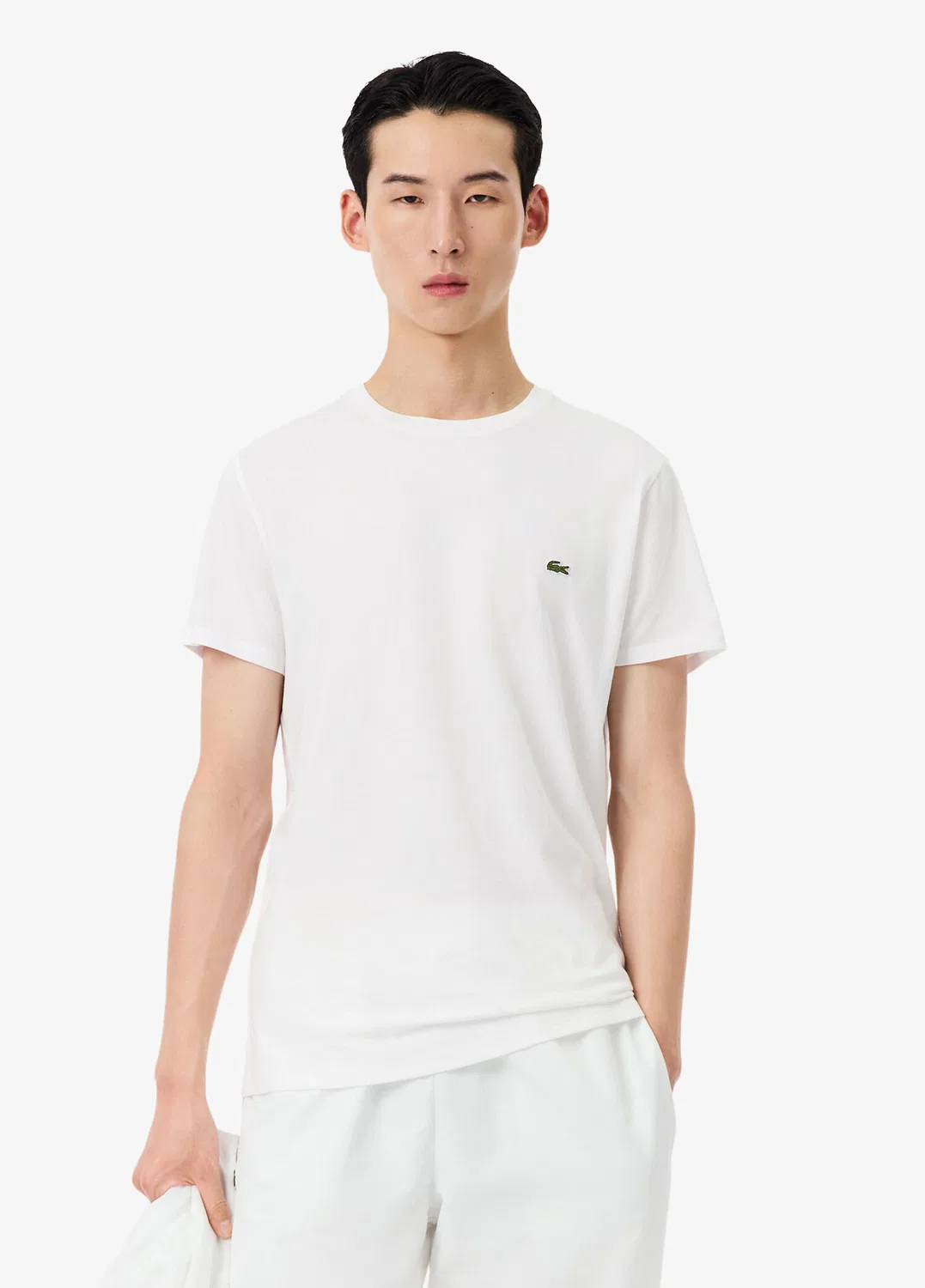 Футболка Lacoste с круглым вырезом, белый — фото 2