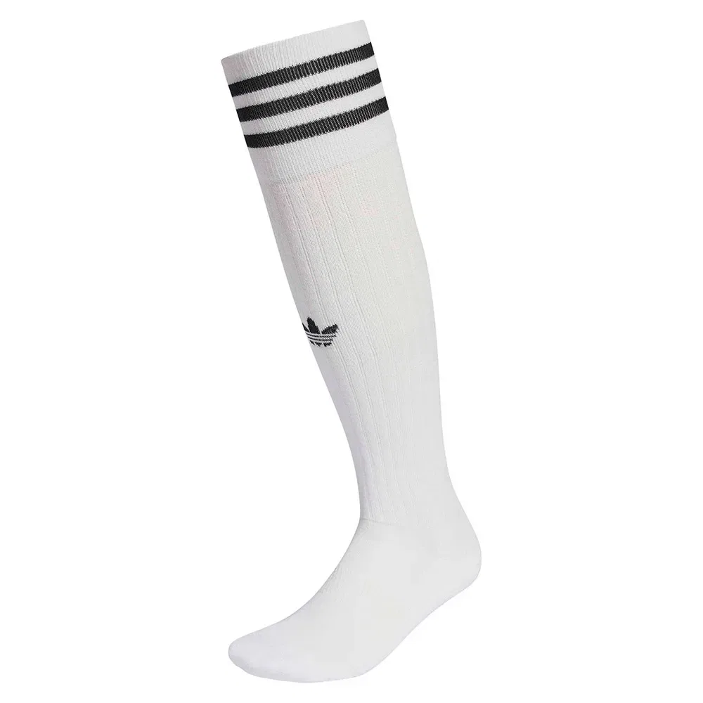 Женские носки с высоким голенищем с принтом 3 Stripes Football Knee Adidas Originals, White