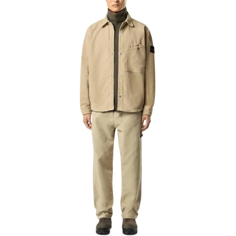 Рубашка с нашивкой Compass, Stone Island, Desert — фото 4