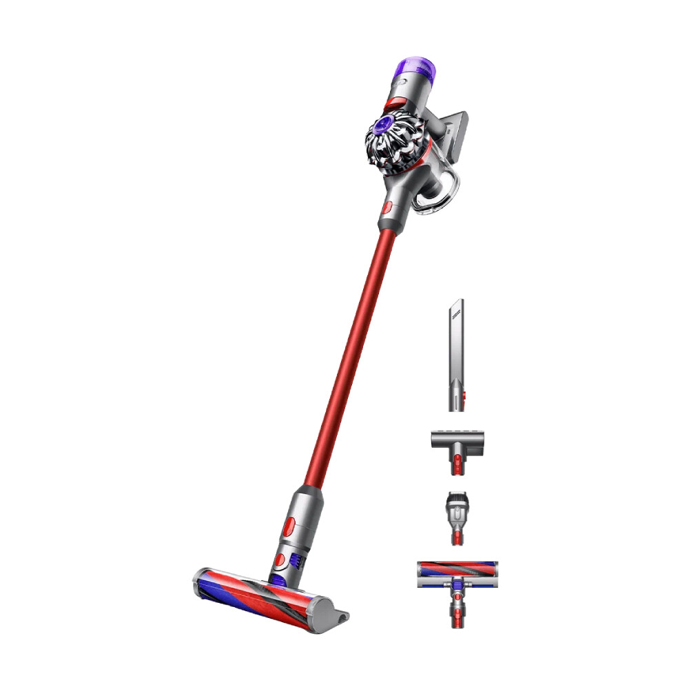 

Пылесос Dyson V8 Slim Fluffy (2024), (CN), красный/никель