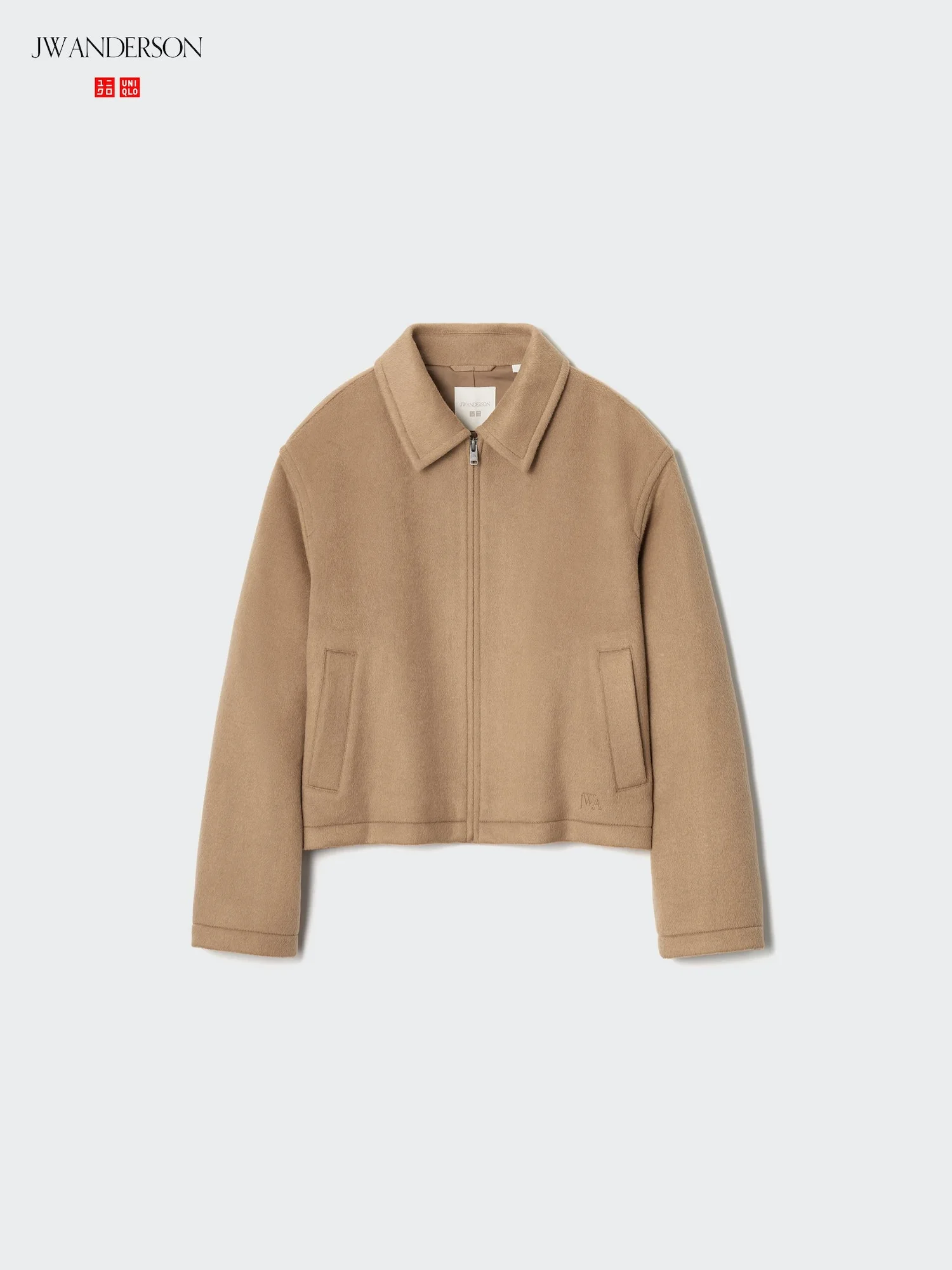 Куртка Uniqlo and JW Anderson из рубашечной ткани с коротким ворсом, 32 бежевый — фото 3