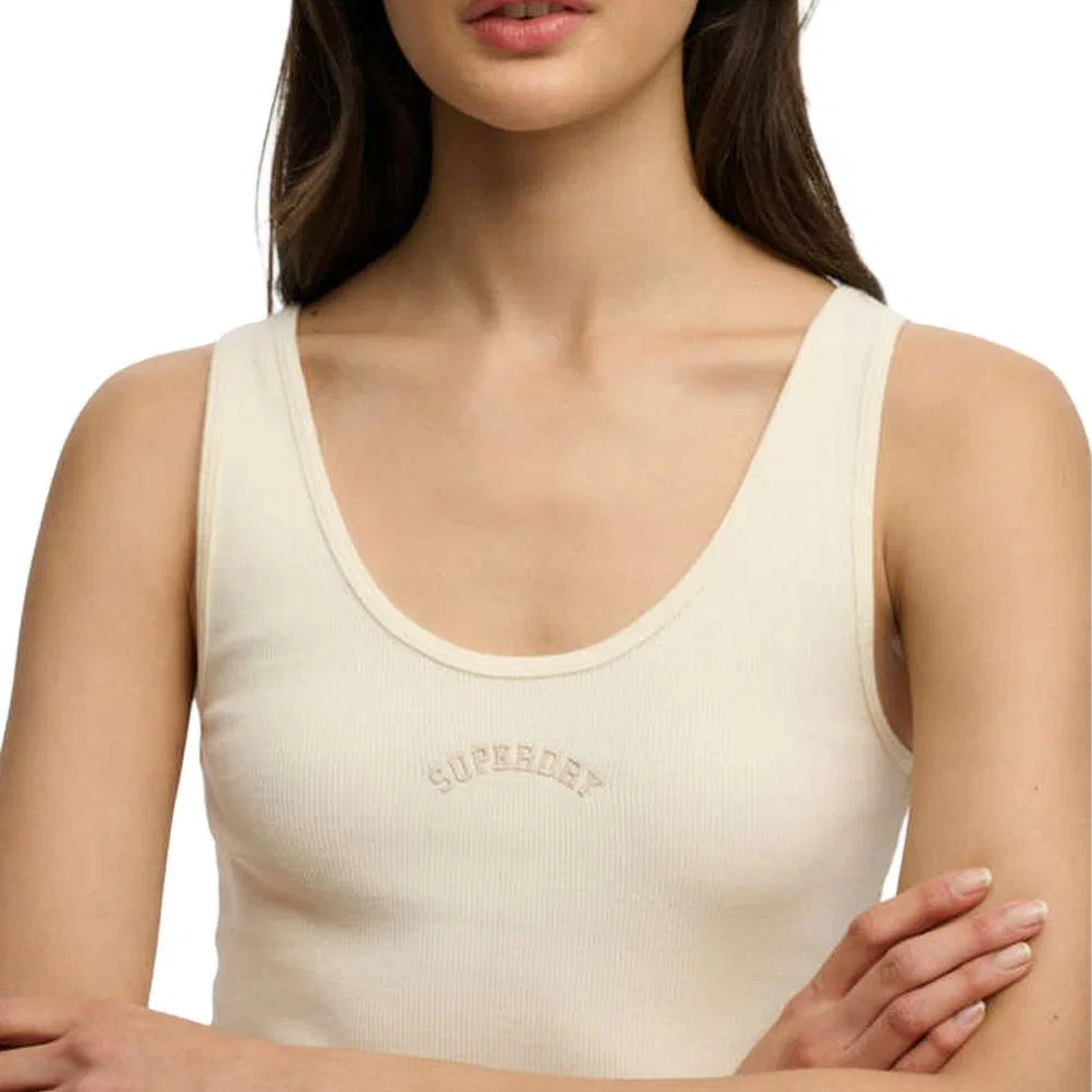 Женский топ без рукавов Superdry, Beige — фото 3