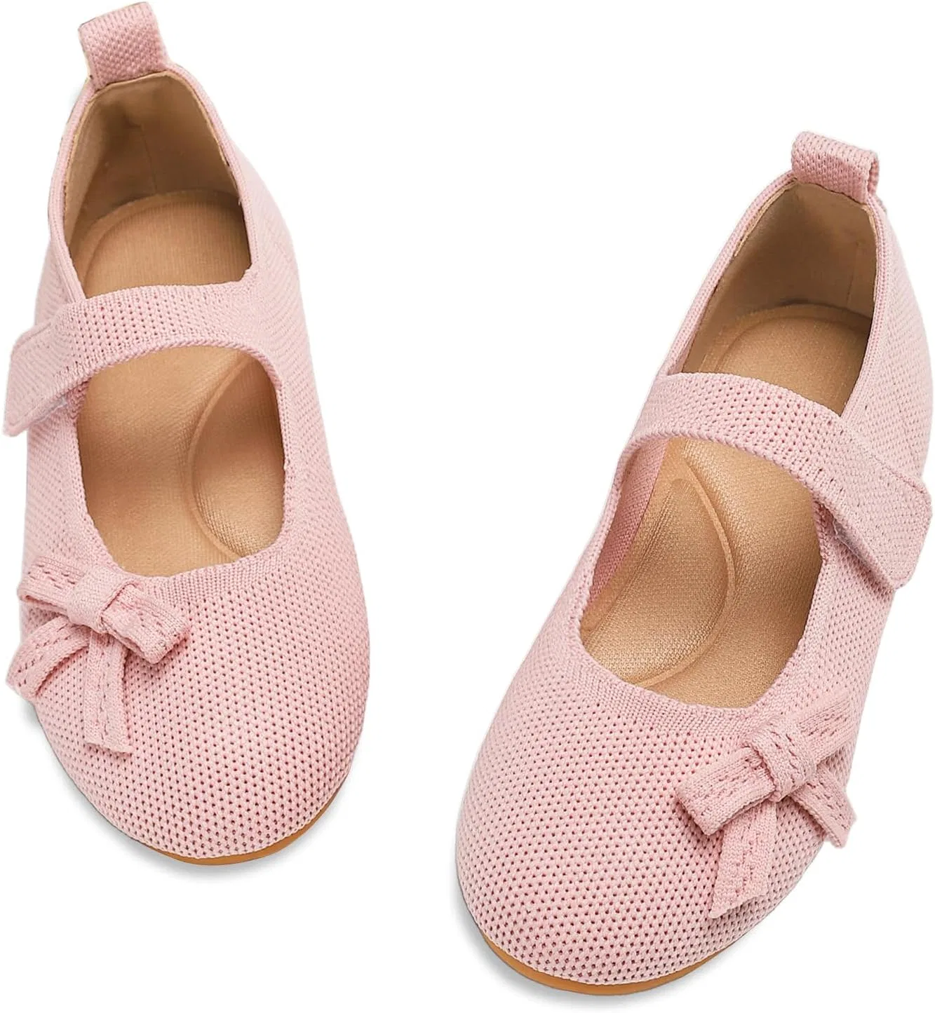 Детские балетки для девочек с бантом Fv8suxie, Pink