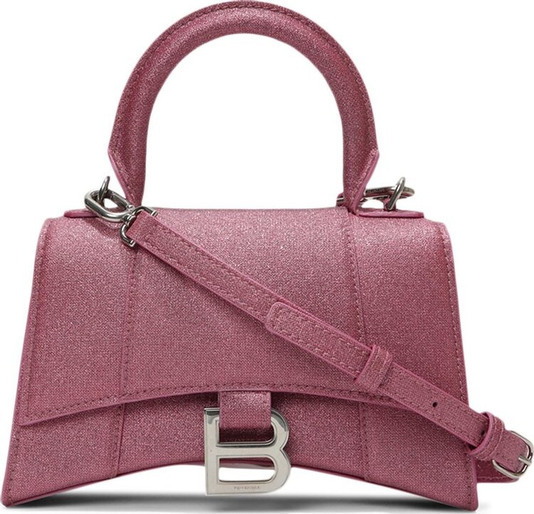 

Сумка Balenciaga XS Hourglass Top Handle Bag Sweet Pink, розовый