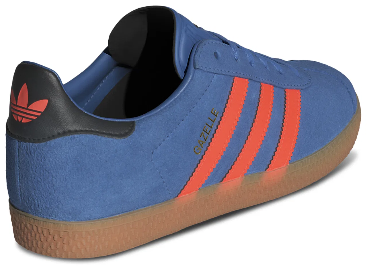 Кроссовки для мальчиков Gazelle Adidas, цвет Black/Solar Orange/Focus Blue — фото 3