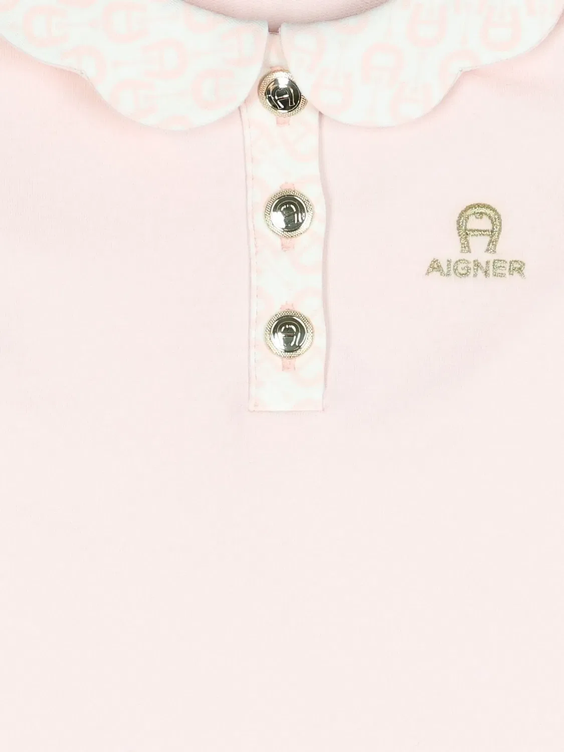 Платье с фестонами и вышивкой Aigner Kids, розовый — фото 3