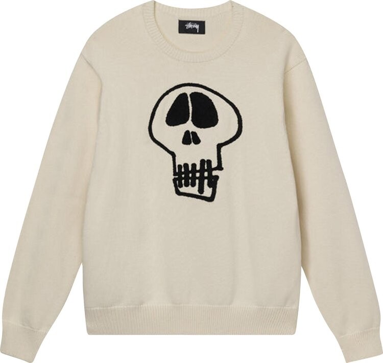 

Свитер Stussy Skull Sweater 'Natural', кремовый