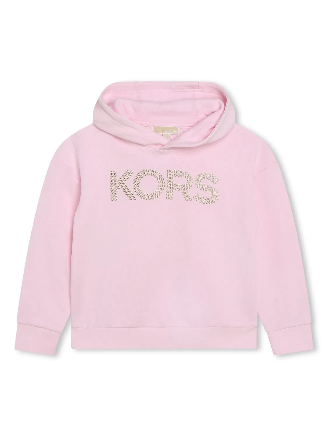Хлопковое худи с логотипом Michael Kors, розовый