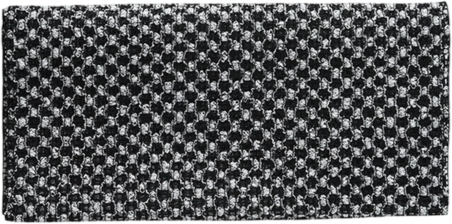 Скребок для тела Банная мочалка для спины, Полосатый дизайн, 21 x 100 см, 45 г, Черная Решетка Generisch