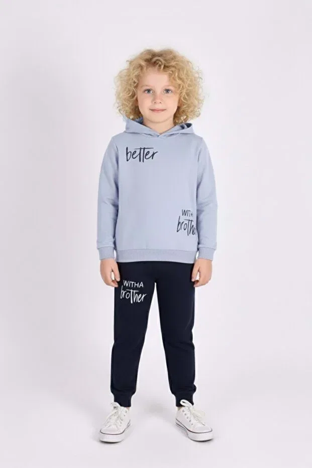 Детский спортивный комплект для мальчиков с принтом Mnk Baby&Kids, Blue