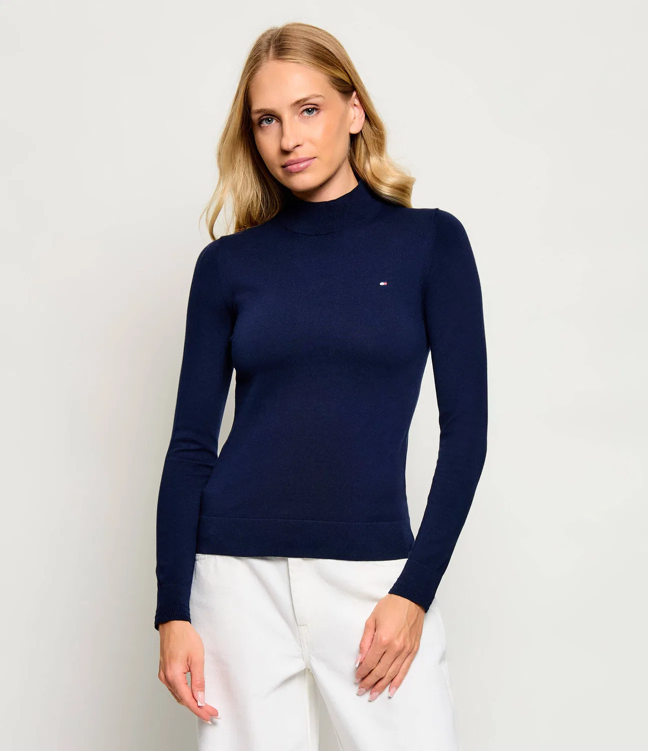 Водолазка укороченная Tommy Hilfiger, темно-синий