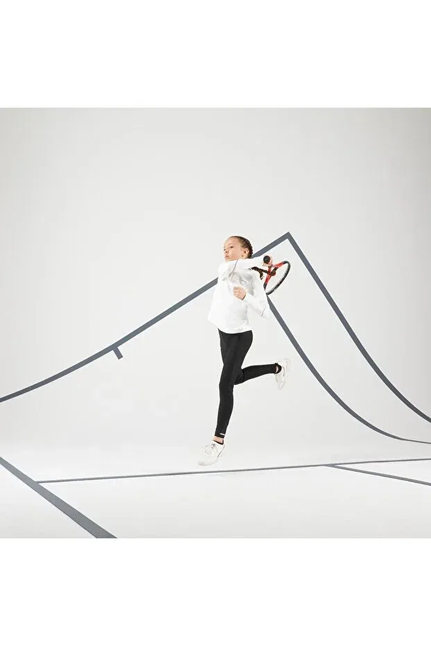 Детские свитшот для девочек с длинным рукавом Decathlon, Off-White — фото 2