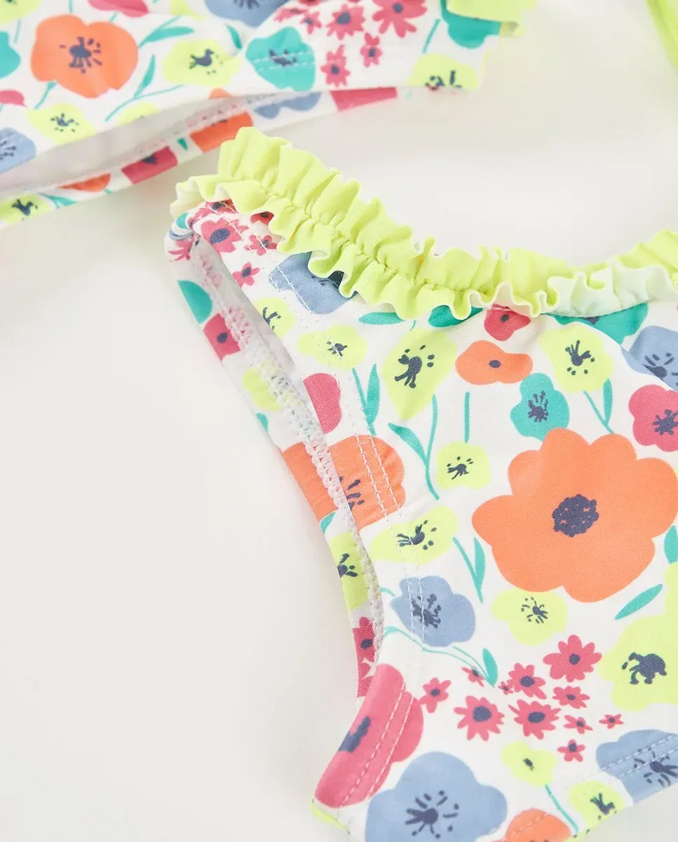 Детский бикини для девочек с принтом Bikini Boboli, Amarillo Flúor — фото 2